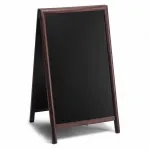 Dřevěný poutač s křídovou tabulí 68x120 - tmavě hnědý