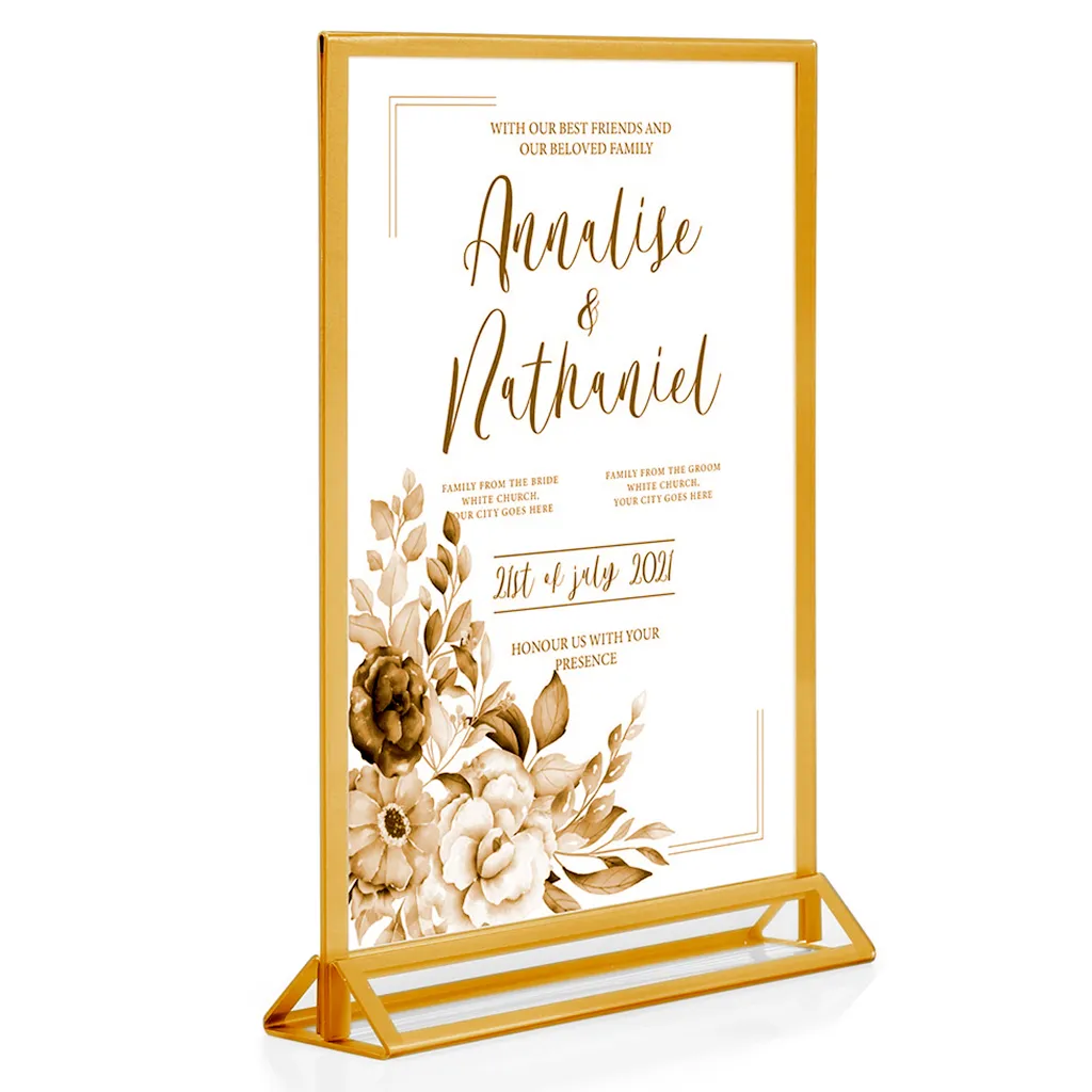 Menu stojánek se základnou pro prospekt A4 - Gold A-Z Reklama CZ