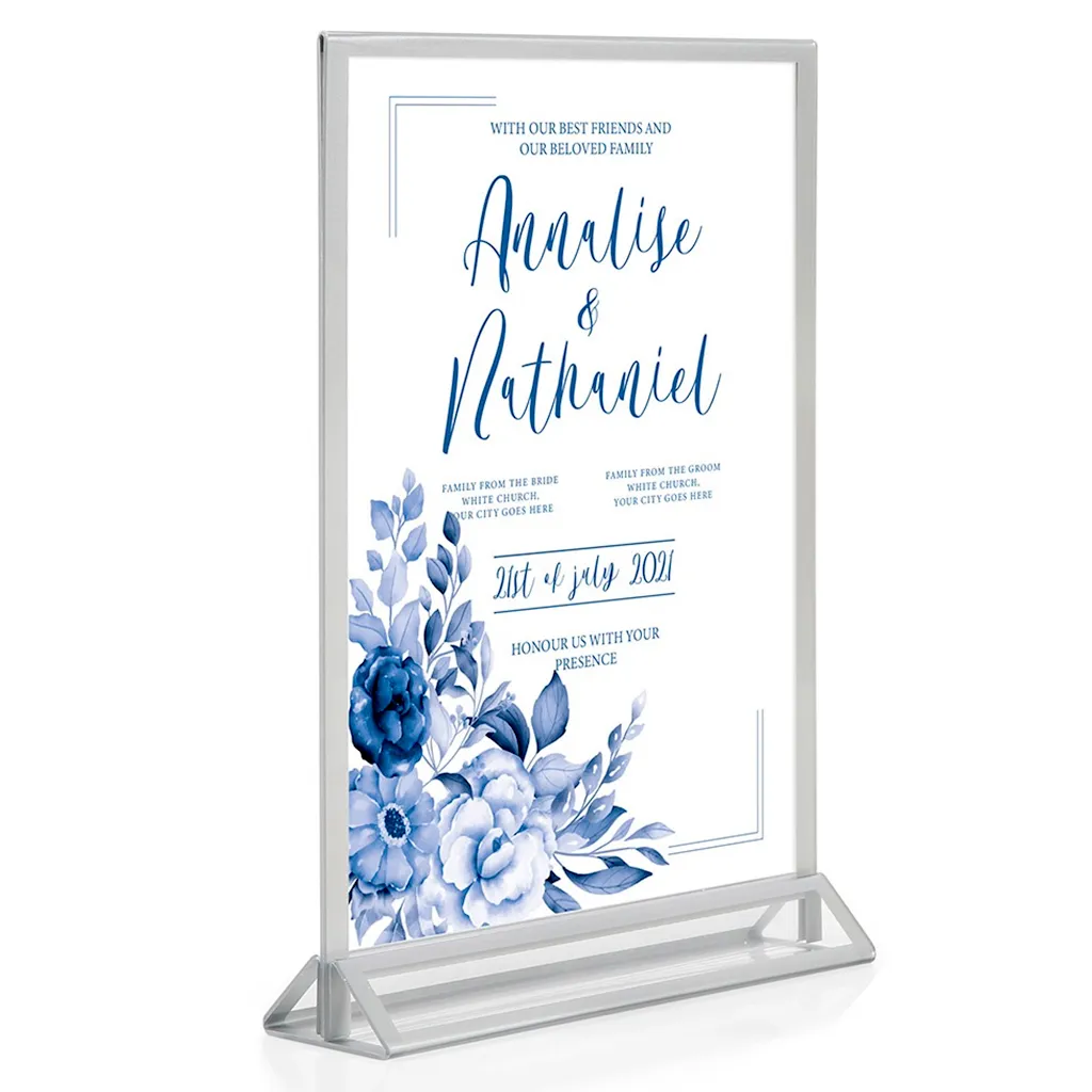 Menu stojánek se základnou pro prospekt A4 - Silver A-Z Reklama CZ