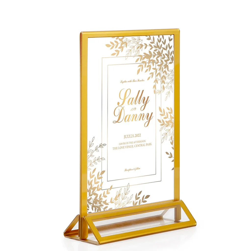 Menu stojánek se základnou pro prospekt A5 - Gold A-Z Reklama CZ