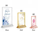 Menu stojánek se základnou pro prospekt A6 - Gold A-Z Reklama CZ