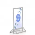 Menu stojánek se základnou pro prospekt A6 - Silver