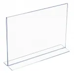 Plastový stojánek na 1 list papíru - Tvar T A7 na šířku