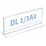 Plastový stojánek na 1 list - Tvar T - DL 1/3A4 na šířku