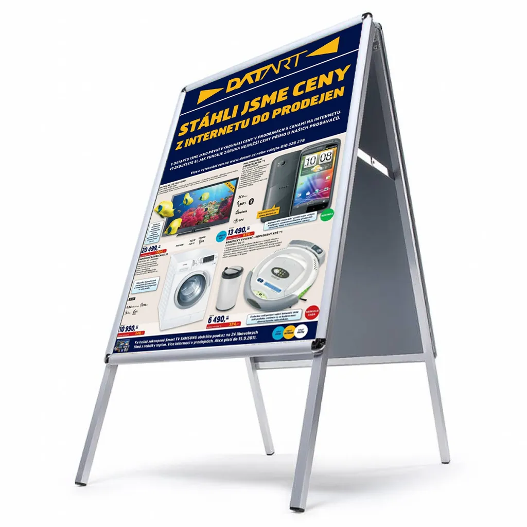 Reklamní Áčko na plakáty Interiérový A2 - oblý roh A-Z Reklama CZ