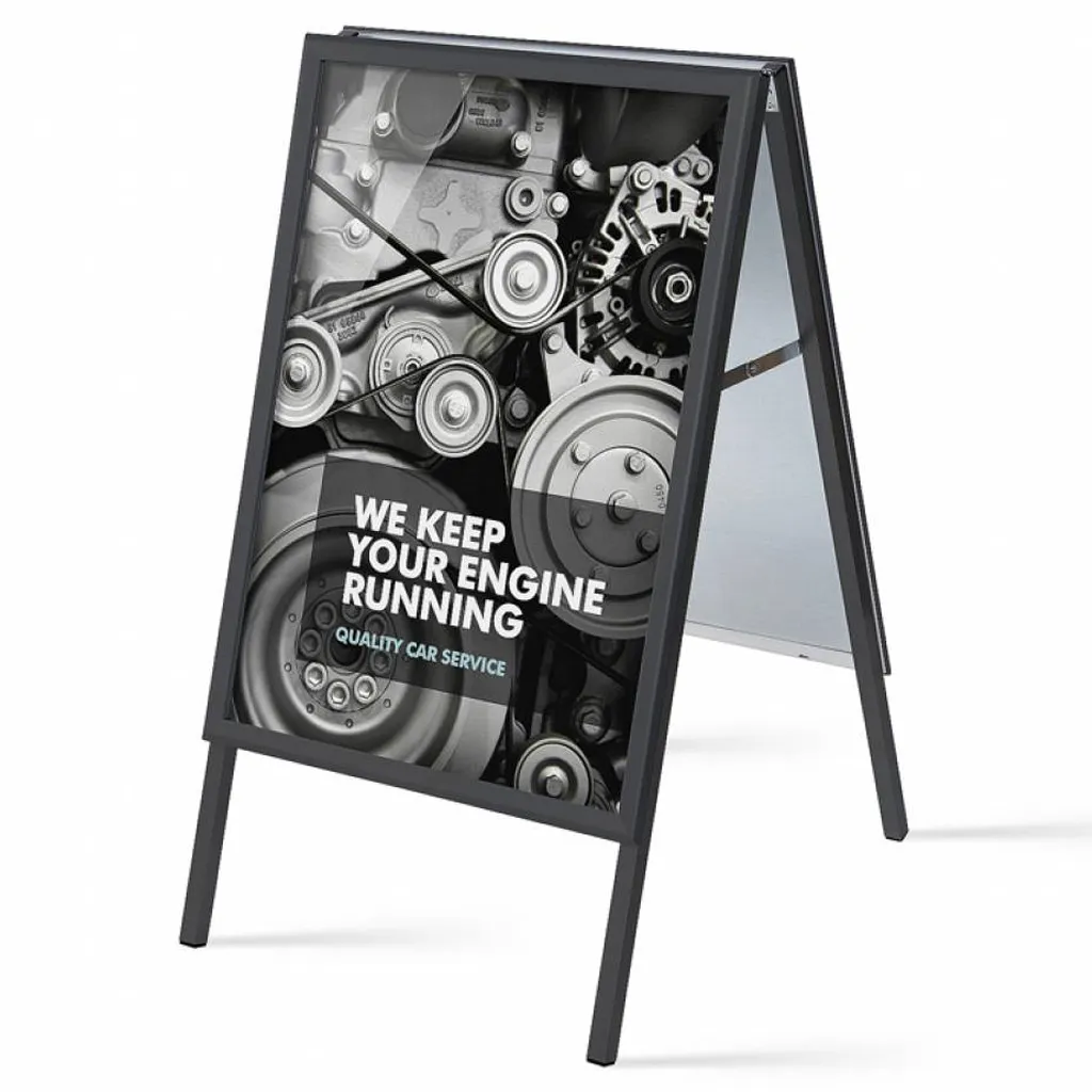 Reklamní stojan Áčko na plakáty A1 - ostrý roh - Černé A-Z Reklama CZ