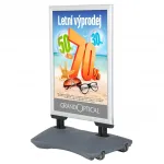 Venkovní stojan Windtalker WindPro A1 - Stříbrný rám A-Z Reklama CZ