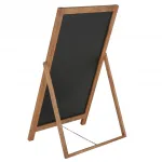 Dřevěný poutač s popisovatelnou černou tabulí 440x770 - Tmavě hnědy A-Z Reklama CZ