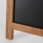 Dřevěný poutač s popisovatelnou černou tabulí 440x1020 - Tmavě hnědy A-Z Reklama CZ