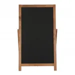 Dřevěný poutač s popisovatelnou černou tabulí 440x770 - Tmavě hnědy A-Z Reklama CZ