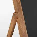Dřevěný poutač s popisovatelnou černou tabulí 440x770 - Tmavě hnědy A-Z Reklama CZ
