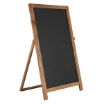 Dřevěný poutač s popisovatelnou černou tabulí 440x770 - Tmavě hnědy A-Z Reklama CZ