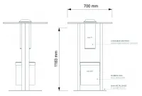 Kuřácký volně stojící stolek 700x1100mm A-Z Reklama CZ