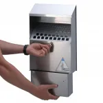 Nástěnný kovový popelník 4 litry - Stříbrný DURABLE Nástěnný kovový popelník 4 litry - Stříbrný DURABLE