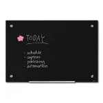 Popisovatelná skleněná tabule, černá, 90x60 cm