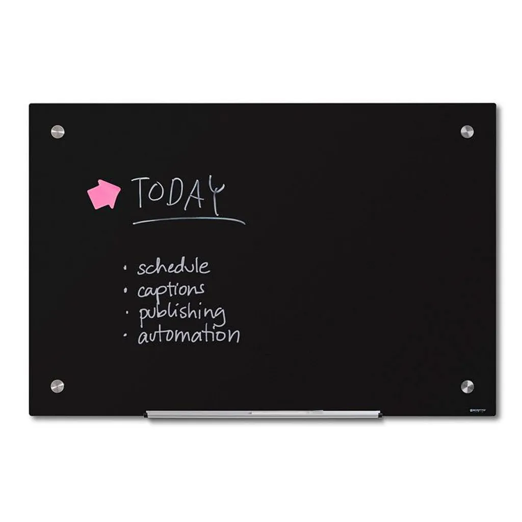 Popisovatelná skleněná tabule, černá, 90x60 cm A-Z Reklama CZ