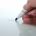 Popisovatelná skleněná tabule, mléčná, 90x60 cm A-Z Reklama CZ