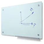 Popisovatelná skleněná tabule, mléčná, 90x60 cm