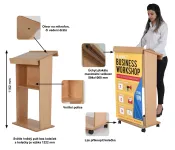 Řečnický pult s úchytem banneru - Černý A-Z Reklama CZ