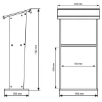 Řečnický pult s úchytem banneru - Světle hnědý A-Z Reklama CZ