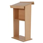 Řečnický pult s úchytem banneru - Světle hnědý A-Z Reklama CZ