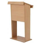 Řečnický pult s úchytem banneru - Světle hnědý A-Z Reklama CZ