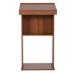 Řečnický pult s úchytem banneru - Tmavě hnědý A-Z Reklama CZ