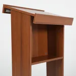 Řečnický pult s úchytem banneru - Tmavě hnědý A-Z Reklama CZ