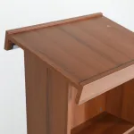 Řečnický pult s úchytem banneru - Tmavě hnědý A-Z Reklama CZ