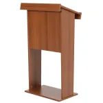 Řečnický pult s úchytem banneru - Tmavě hnědý A-Z Reklama CZ