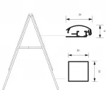 Reklamní Áčko na plakáty Interiérový A2 - oblý roh A-Z Reklama CZ