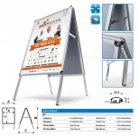 Reklamní Áčko na plakáty Interiérový A2 - oblý roh A-Z Reklama CZ