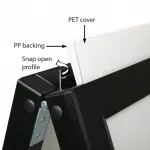 Reklamní stojan Slide-in A Board - Černý - A1 A-Z Reklama CZ