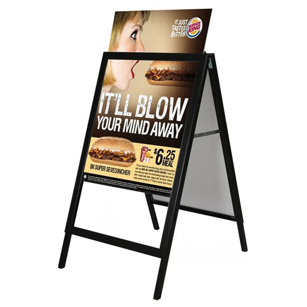 Reklamní stojan Slide-in A Board - Černý - A1 A-Z Reklama CZ