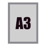 Samolepící Magnetický rámeček A3 - Stříbrný A-Z Reklama CZ