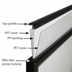 Venkovní stojan Slide-in WindPro A1 - Černý A-Z Reklama CZ