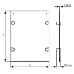 Distanční Plexi rámeček na plakát A3 - Stříbrná mat A-Z Reklama CZ