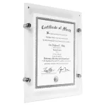 Distanční Plexi rámeček na plakát A4 - Stříbrná mat