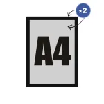 Magnetický rámeček na skleněné plochy A4 - Černý A-Z Reklama CZ