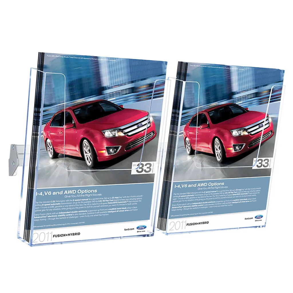 Cocktail Brochure Wall držák na letáky - set 2x A4 A-Z Reklama CZ