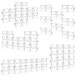 Cocktail Brochure Wall držák na letáky - set 4x A4 A-Z Reklama CZ