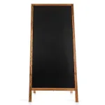 Dřevěný poutač s křídovou tabulí 720x1600 mm - Tmavě hnědý A-Z Reklama CZ