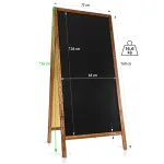 Dřevěný poutač s křídovou tabulí 720x1600 mm - Tmavě hnědý A-Z Reklama CZ