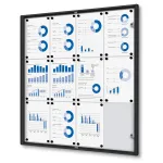 Informační Vitrína interiérová - 12xA4 - Černý rám