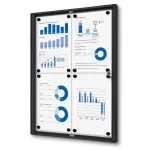 Informační Vitrína interiérová - 4xA4 - Černý rám