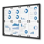 Informační Vitrína interiérová - 8xA4 - Černý rám