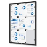 Informační Vitrína interiérová - 9xA4 - Černý rám