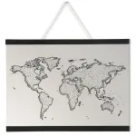 Wood Magnetic Poster Snap 50 cm Černá