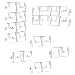 Cocktail Brochure Wall držák na letáky - set 16x A4 A-Z Reklama CZ