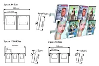 Cocktail Brochure Wall držák na letáky - set 3x DL A-Z Reklama CZ